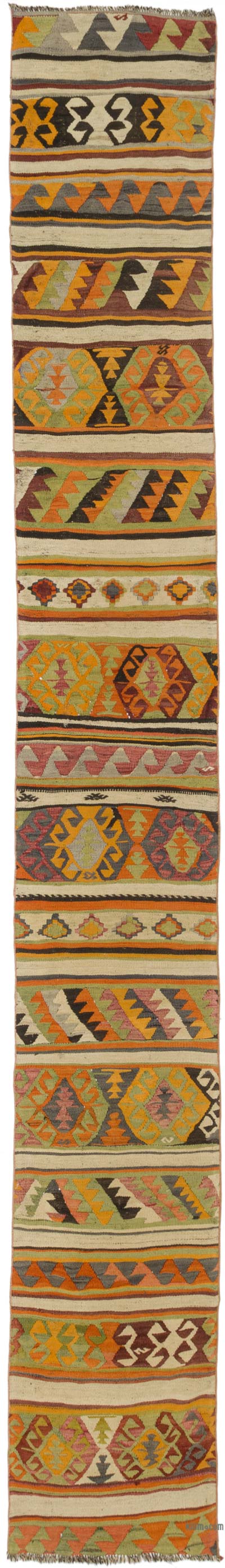 Kilim Vintage Turco de Pasillo - 71 cm x 532 cm