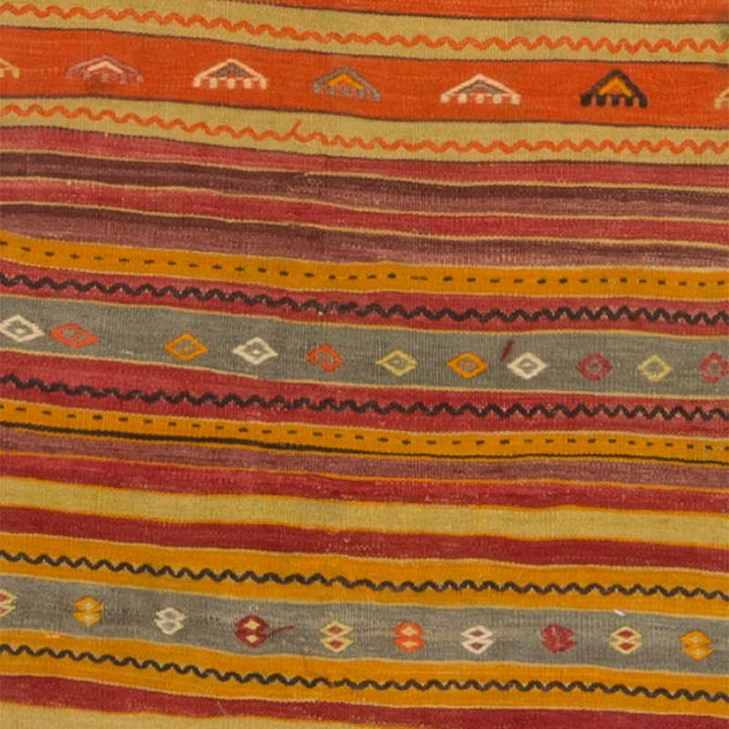Vintage Striped Turkish Runner - 2' 9" x 18' 6" (33" x 222") - K0089788