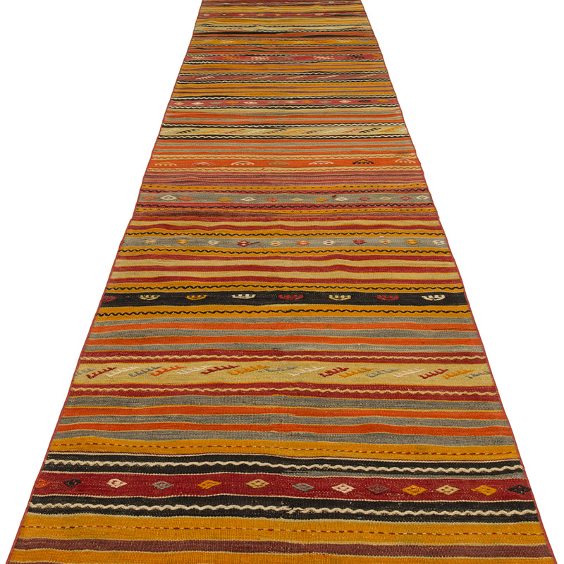 Vintage Striped Turkish Runner - 2' 9" x 18' 6" (33" x 222") - K0089788