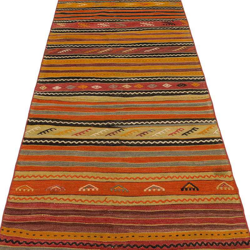 Vintage Striped Turkish Runner - 2' 9" x 18' 6" (33" x 222") - K0089788