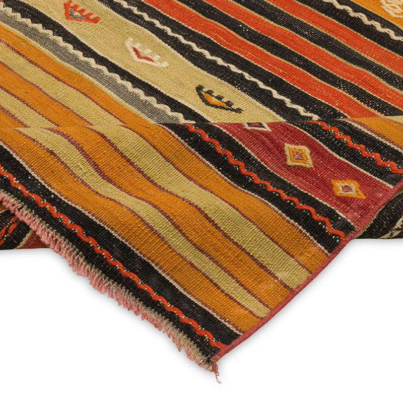 Vintage Striped Turkish Runner - 2' 9" x 18' 6" (33" x 222") - K0089788