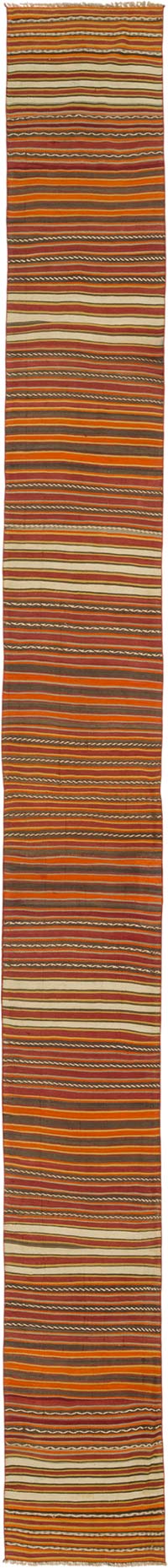 Vintage Striped Turkish Runner - 2' 5" x 23' 2" (29" x 278")
