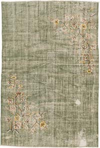 Vintage Turkish Hand-Knotted Rug - 5' 6" x 8' 3" (66" x 99")