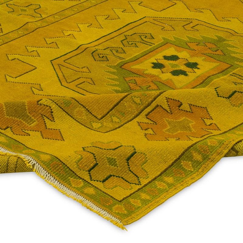 Over-dyed Vintage Hand-Knotted Turkish Rug - 5' 6" x 6' 8" (66" x 80") - K0089796