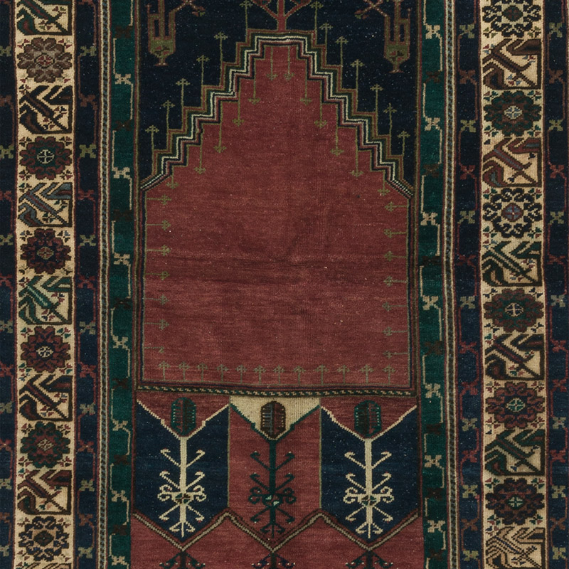 Vintage Turkish Hand-Knotted Rug - 3' 10" x 5' 10" (46" x 70") - K0089797