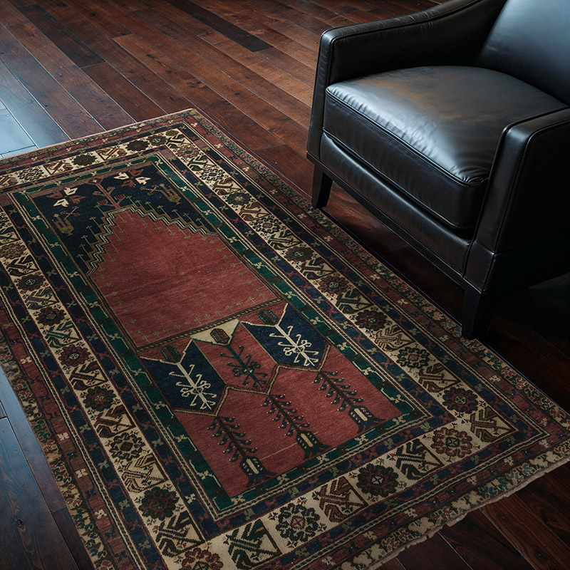 Vintage Turkish Hand-Knotted Rug - 3' 10" x 5' 10" (46" x 70") - K0089797