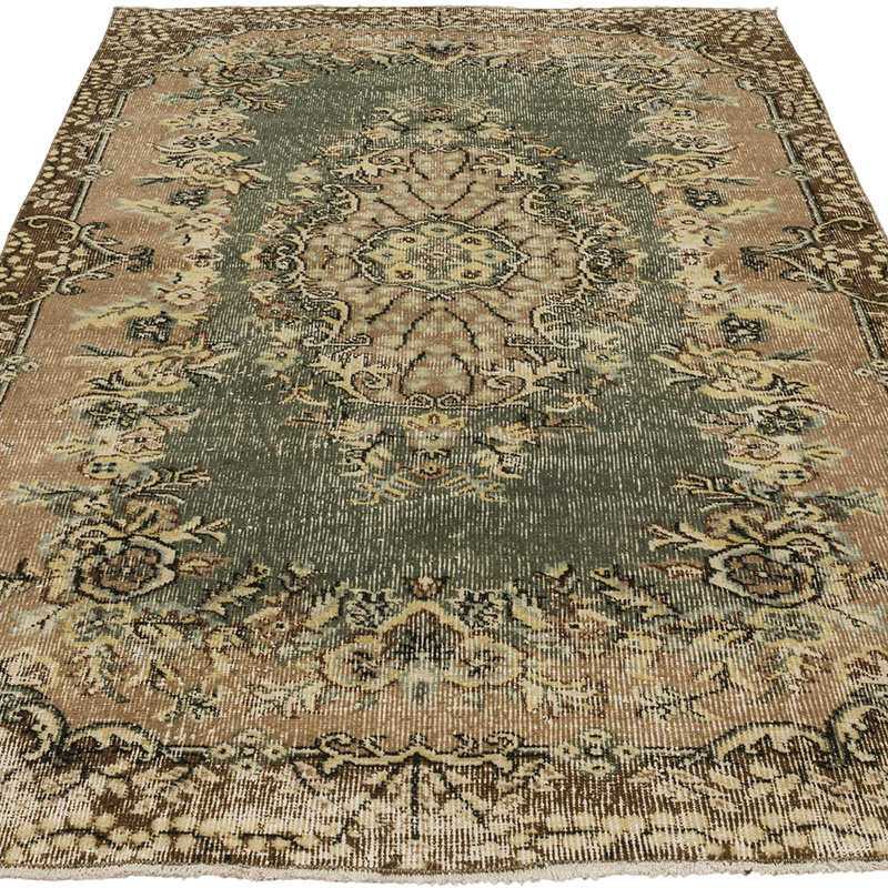 Vintage Turkish Hand-Knotted Rug - 4' 1" x 6' 11" (49" x 83") - K0089800