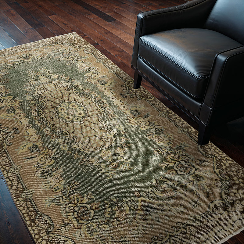 Vintage Turkish Hand-Knotted Rug - 4' 1" x 6' 11" (49" x 83") - K0089800