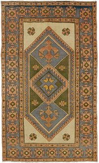 Vintage Turkish Hand-Knotted Rug - 4' 8" x 7' 9" (56" x 93")