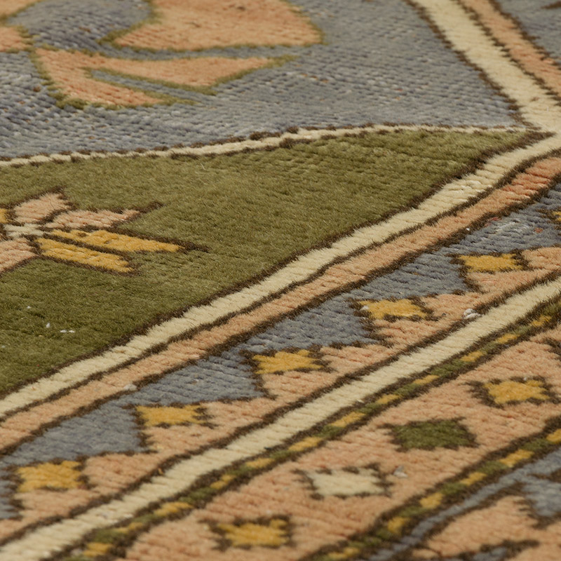 Alfombra Vintage Turca Anudada a Mano - 141 cm x 235 cm - K0089801