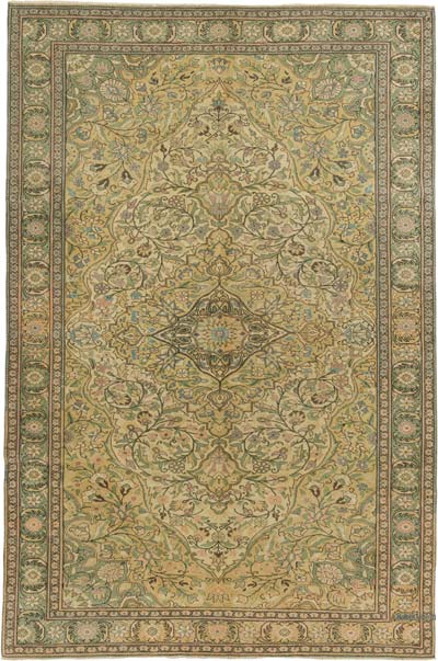 Vintage Turkish Hand-Knotted Rug - 6' 7" x 9' 10" (79" x 118")
