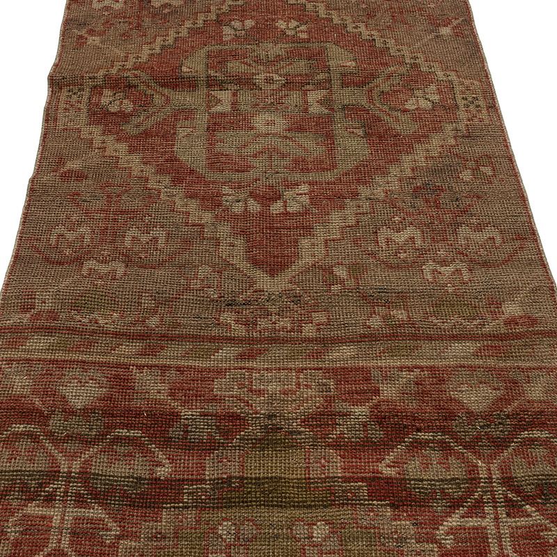 Alfombra Vintage Turca Anudada a Mano - 90 cm x 194 cm - K0089805