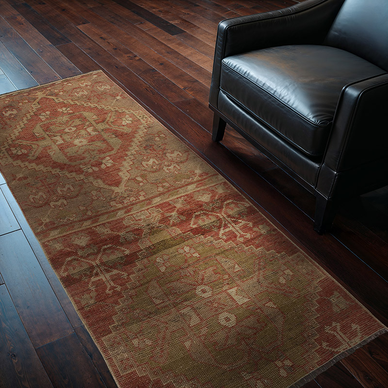 Alfombra Vintage Turca Anudada a Mano - 90 cm x 194 cm - K0089805