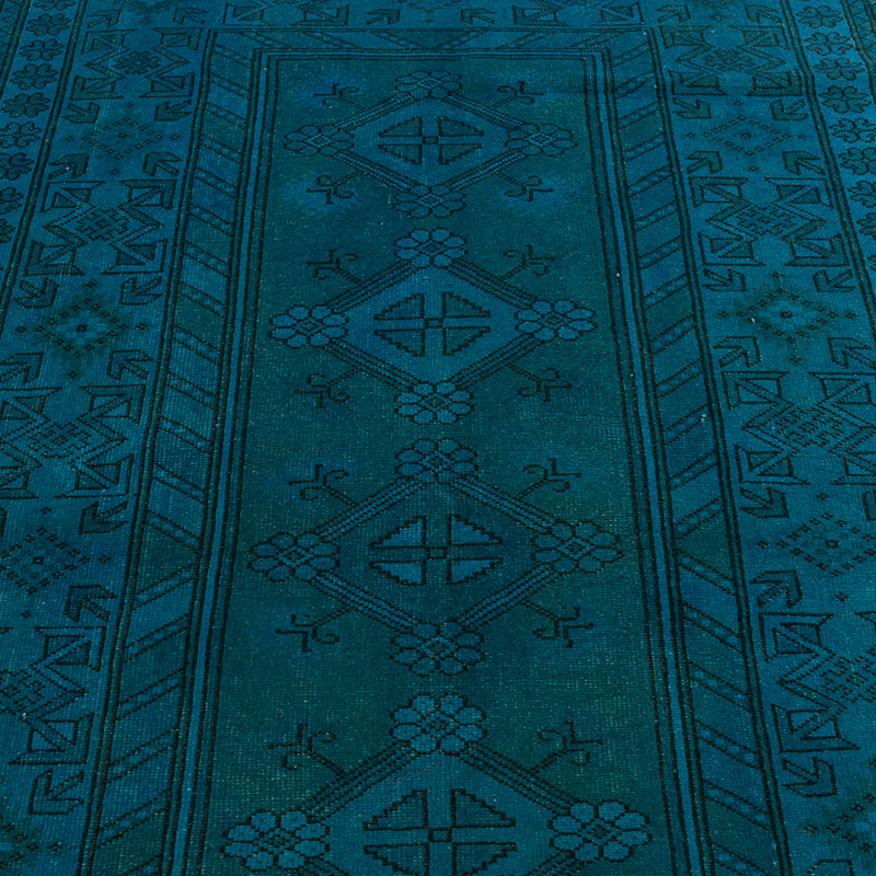 Alfombra Turca Vintage Sobre-teñida - 125 cm x 205 cm - K0089813