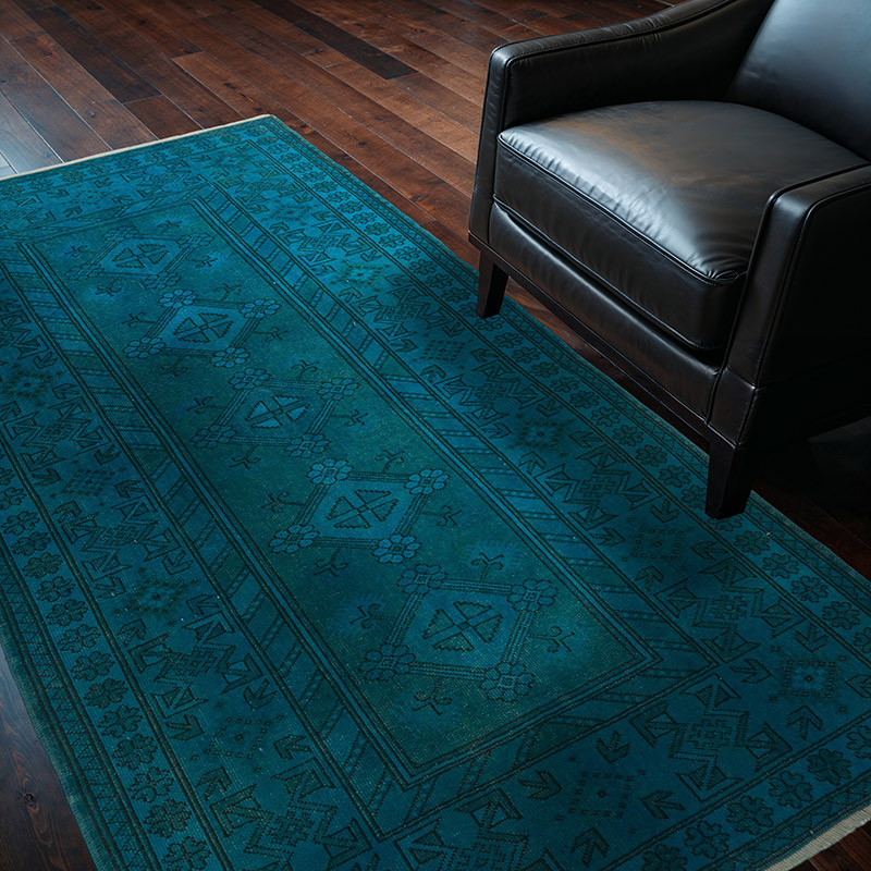 Alfombra Turca Vintage Sobre-teñida - 125 cm x 205 cm - K0089813