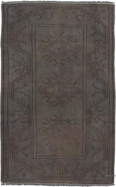 Boyalı El Dokuma Vintage Halı - 83 cm x 132 cm