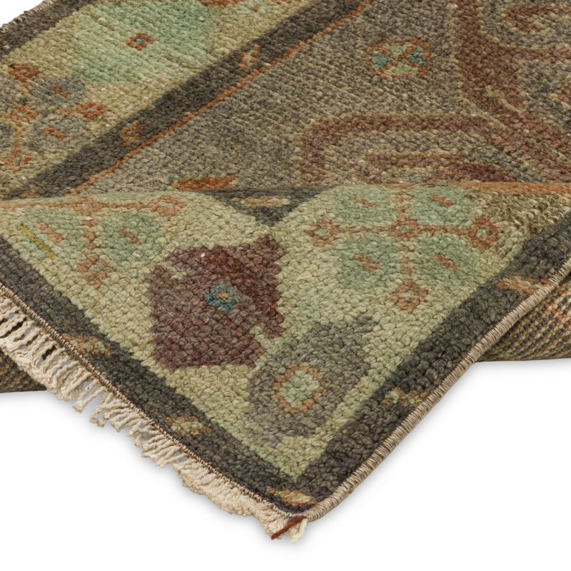 Pasillo Vintage Turco Anudado a Mano - 58 cm x 300 cm - K0089819