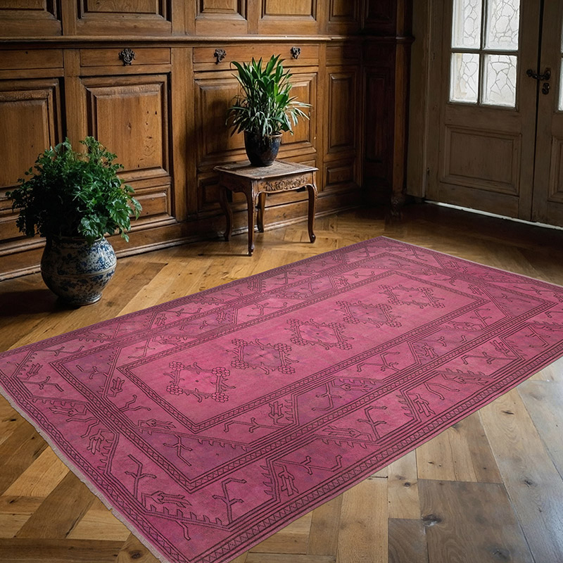 Alfombra Turca Vintage Sobre-teñida - 158 cm x 247 cm - K0089820