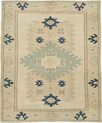 Vintage Turkish Hand-Knotted Rug - 5' 7" x 6' 8" (67" x 80")