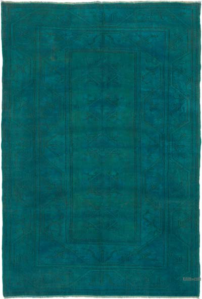 Boyalı El Dokuma Vintage Halı - 200 cm x 292 cm