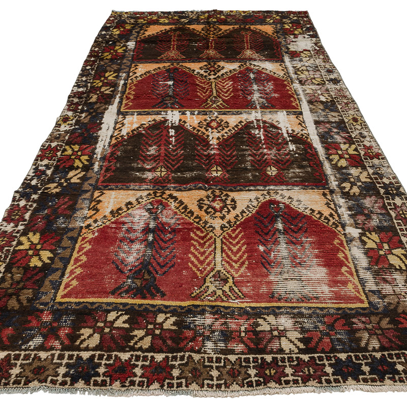 Vintage Turkish Hand-Knotted Rug - 4' 6" x 10' 8" (54" x 128") - K0089830