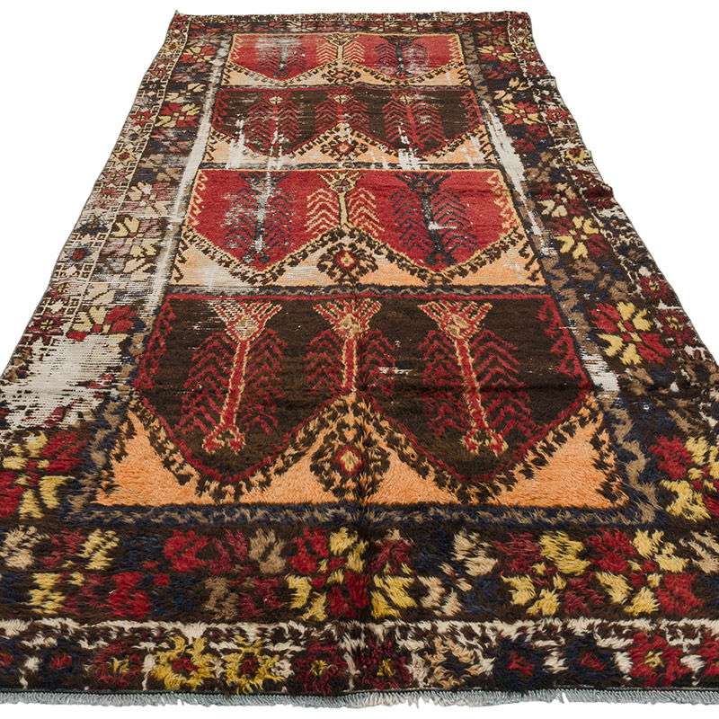 Vintage Turkish Hand-Knotted Rug - 4' 6" x 10' 8" (54" x 128") - K0089830
