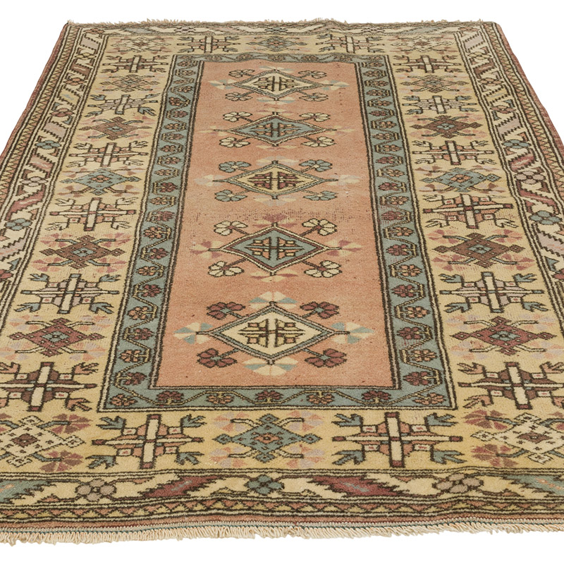 Vintage Turkish Hand-Knotted Rug - 4'  x 6' 4" (48" x 76") - K0089832