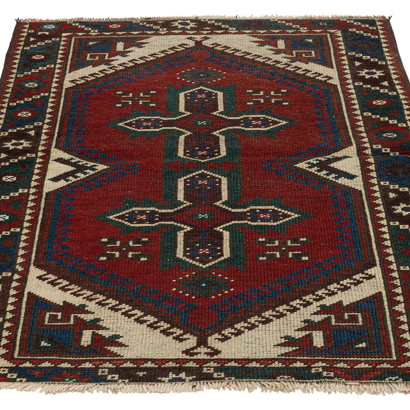 Alfombra Vintage Turca Anudada a Mano - 73 cm x 110 cm - K0089836
