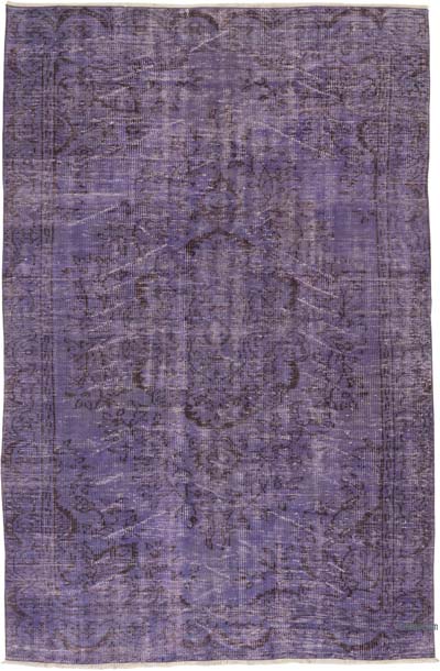 Boyalı El Dokuma Vintage Halı - 163 cm x 250 cm