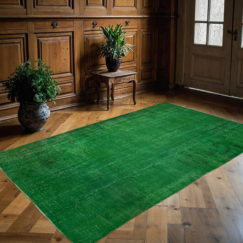 Alfombra Turca Vintage Sobre-teñida - 160 cm x 254 cm - K0089840