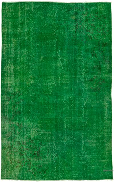 Boyalı El Dokuma Vintage Halı - 160 cm x 254 cm