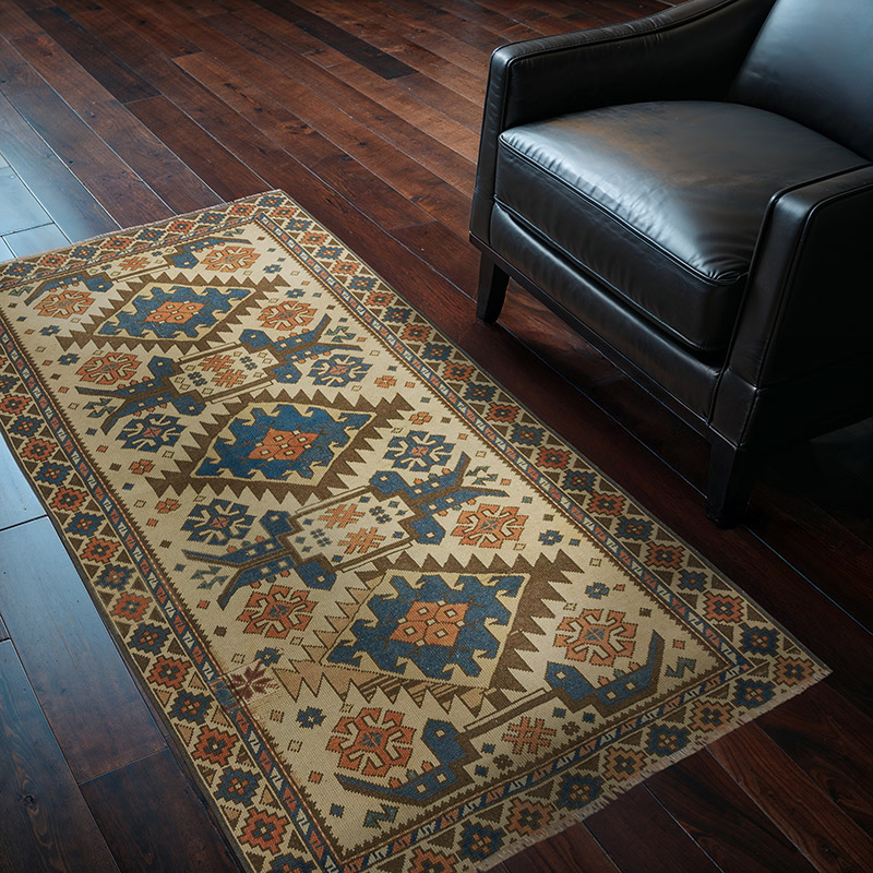 Alfombra Vintage Turca Anudada a Mano - 98 cm x 161 cm - K0089841