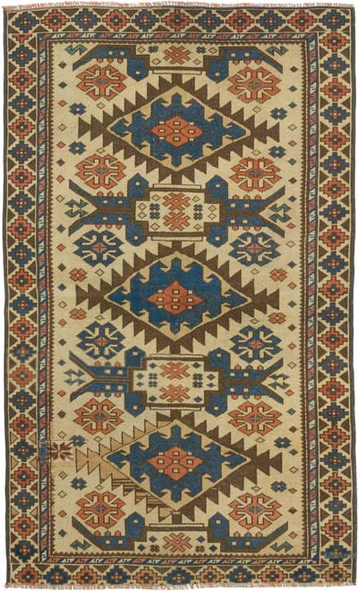 El Dokuma Vintage Halı - 98 cm x 161 cm