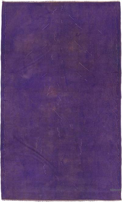 Boyalı El Dokuma Vintage Halı - 116 cm x 192 cm