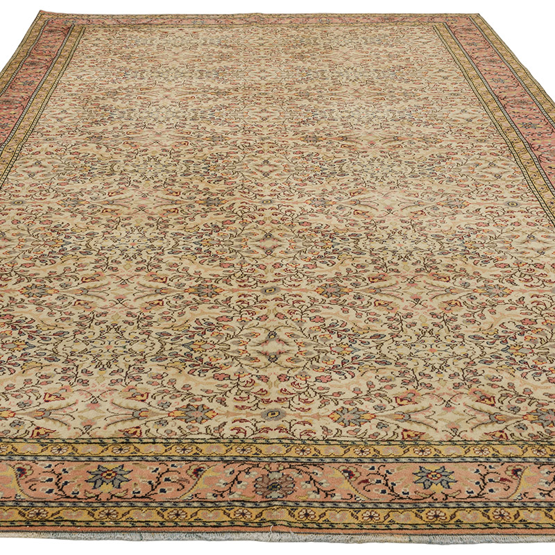 Alfombra Vintage Turca Anudada a Mano - 195 cm x 298 cm - K0089849