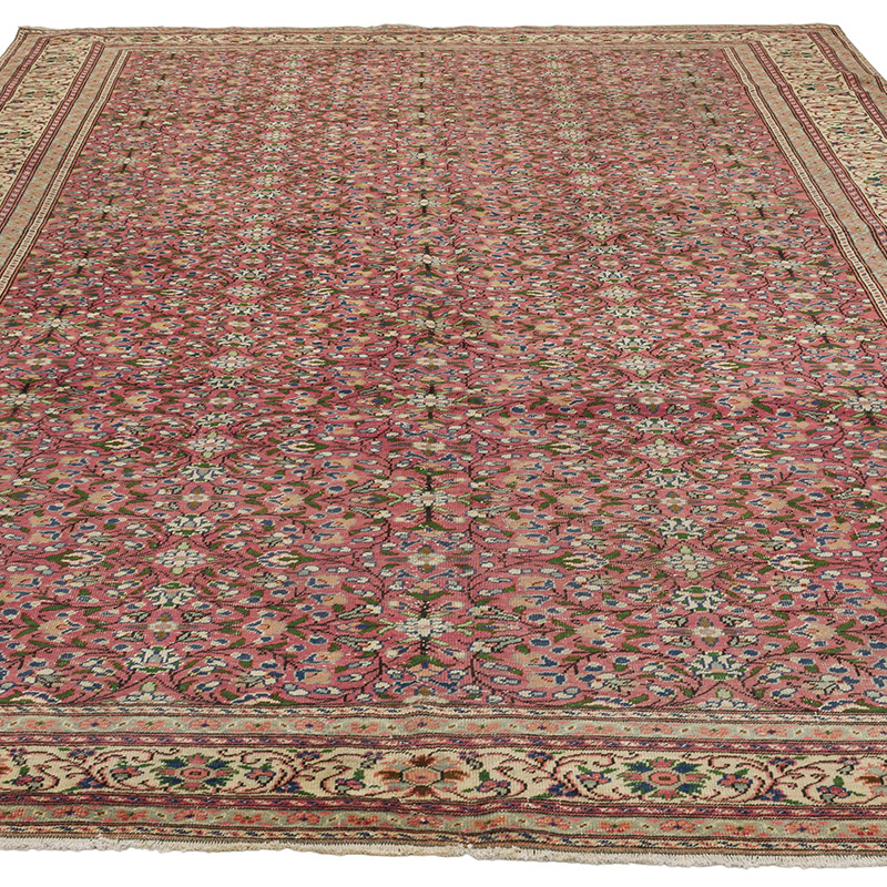 Alfombra Vintage Turca Anudada a Mano - 208 cm x 300 cm - K0089851