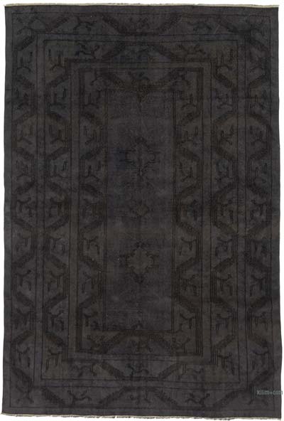 Boyalı El Dokuma Vintage Halı - 211 cm x 303 cm