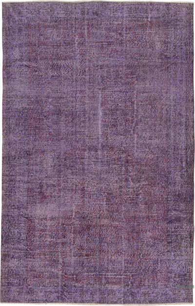 Boyalı El Dokuma Vintage Halı - 185 cm x 290 cm