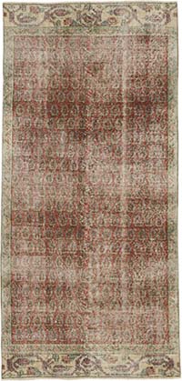 Alfombra Vintage Turca Anudada a Mano - 110 cm x 233 cm
