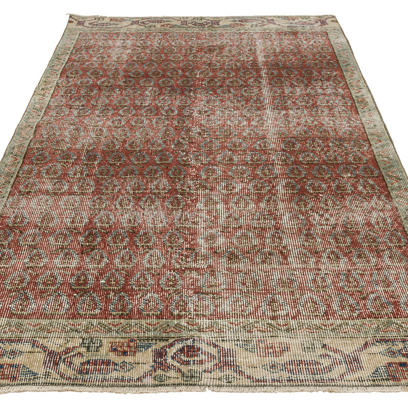 Vintage Turkish Hand-Knotted Rug - 3' 7" x 7' 8" (43" x 92") - K0089856