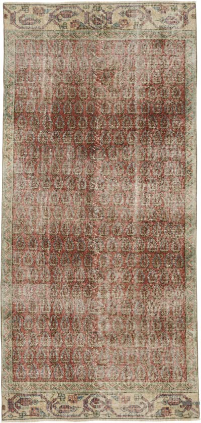 El Dokuma Vintage Halı - 110 cm x 233 cm