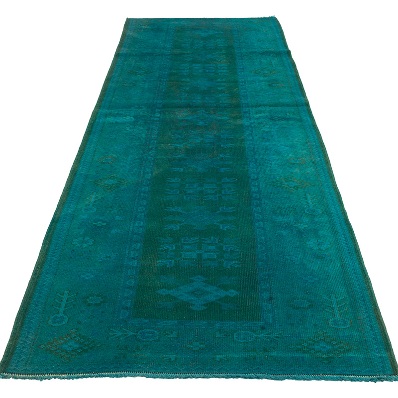 Alfombra Turca Vintage Sobre-teñida - 87 cm x 277 cm - K0089857