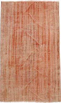 Over-dyed Vintage Hand-Knotted Turkish Rug - 4' 3" x 6' 11" (51" x 83")