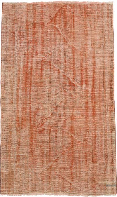 Boyalı El Dokuma Vintage Halı - 130 cm x 210 cm