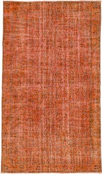 Over-dyed Vintage Hand-Knotted Turkish Rug - 5' 7" x 9' 5" (67" x 113")