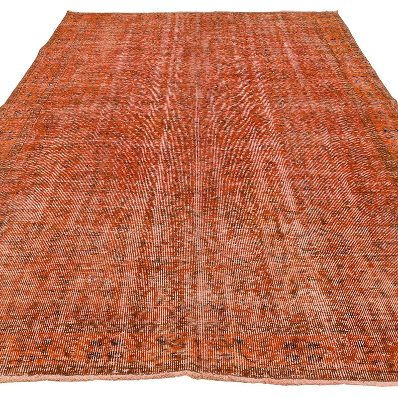 Over-dyed Vintage Hand-Knotted Turkish Rug - 5' 7" x 9' 5" (67" x 113") - K0089867