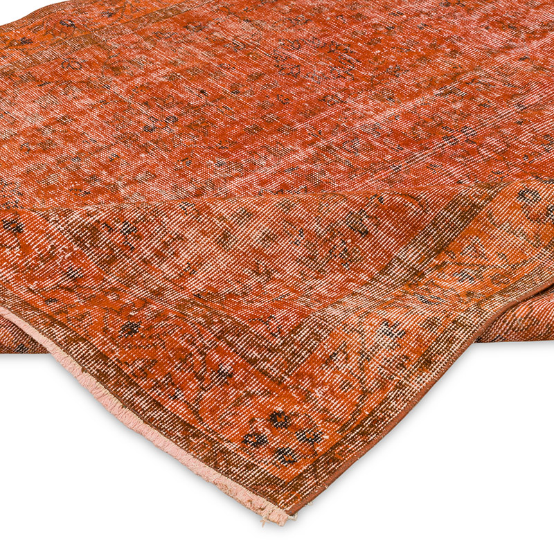 Over-dyed Vintage Hand-Knotted Turkish Rug - 5' 7" x 9' 5" (67" x 113") - K0089867