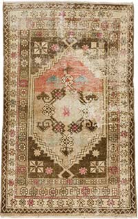 Vintage Turkish Hand-Knotted Rug - 4' 1" x 6' 4" (49" x 76")