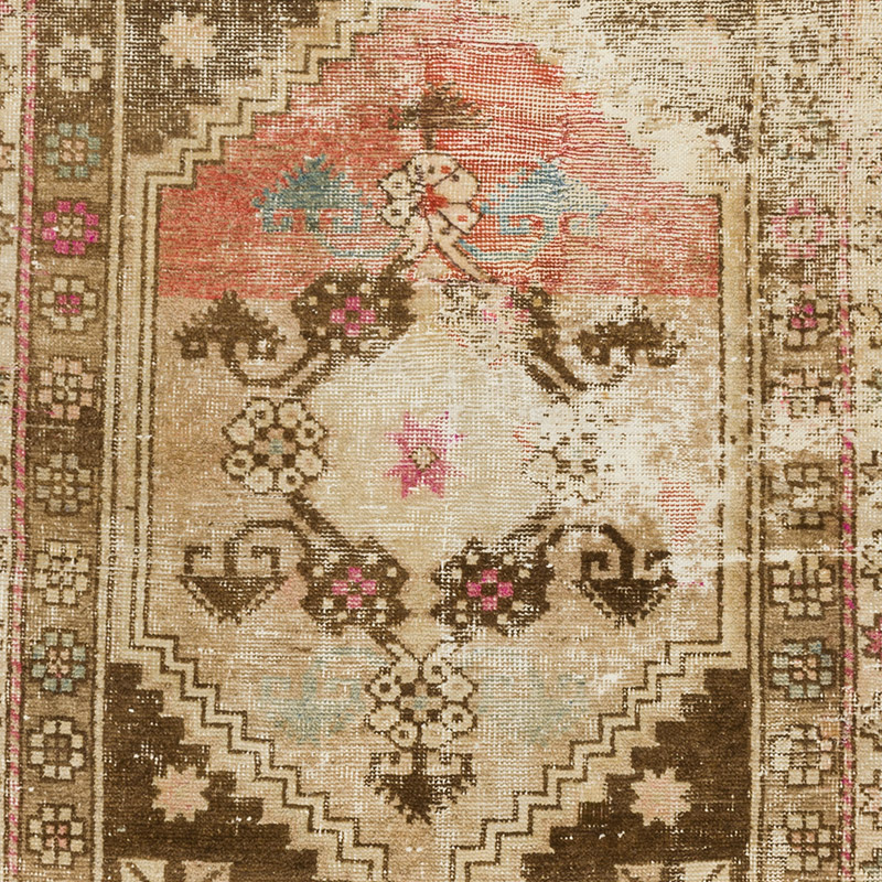 Vintage Turkish Hand-Knotted Rug - 4' 1" x 6' 4" (49" x 76") - K0089873