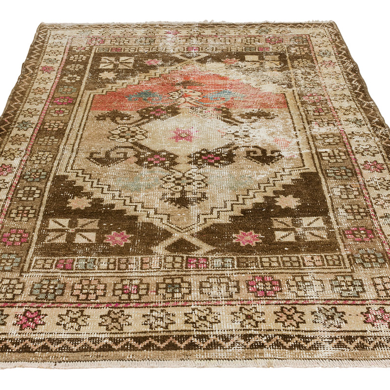 Vintage Turkish Hand-Knotted Rug - 4' 1" x 6' 4" (49" x 76") - K0089873